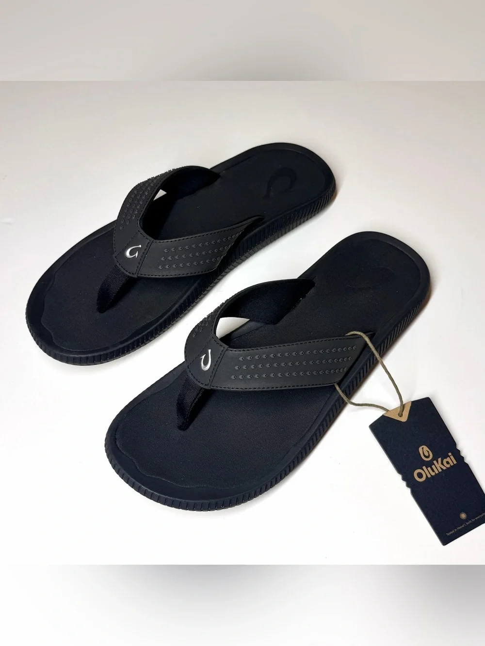 OLUKAI Ulele Men's Water Ready Beach Sandals 10435-4040 Black Size - 12